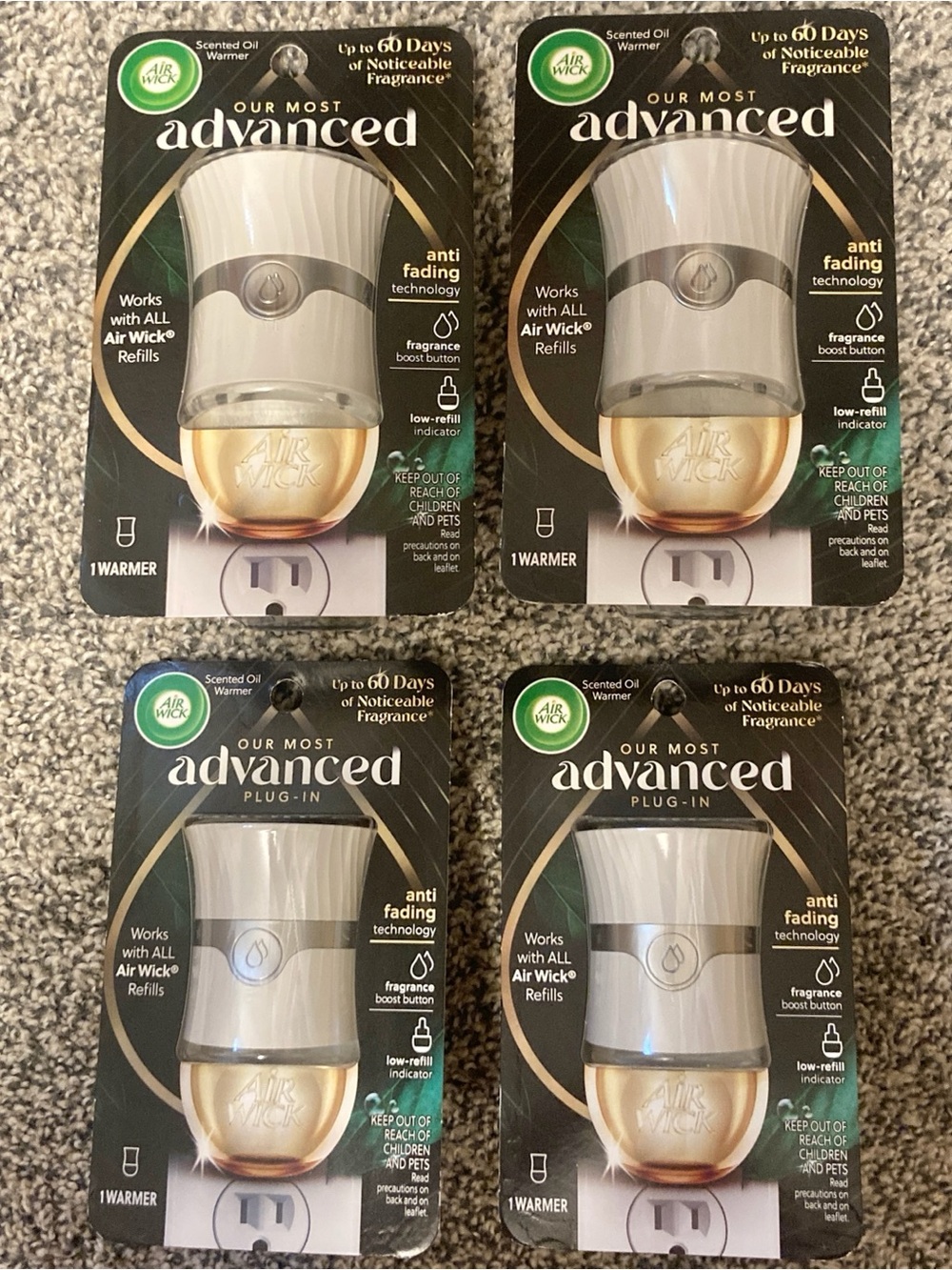 Lot 4 Air Wick Advanced Plug In Scented Oil Warmer Diffuser Air Freshener Bundle
